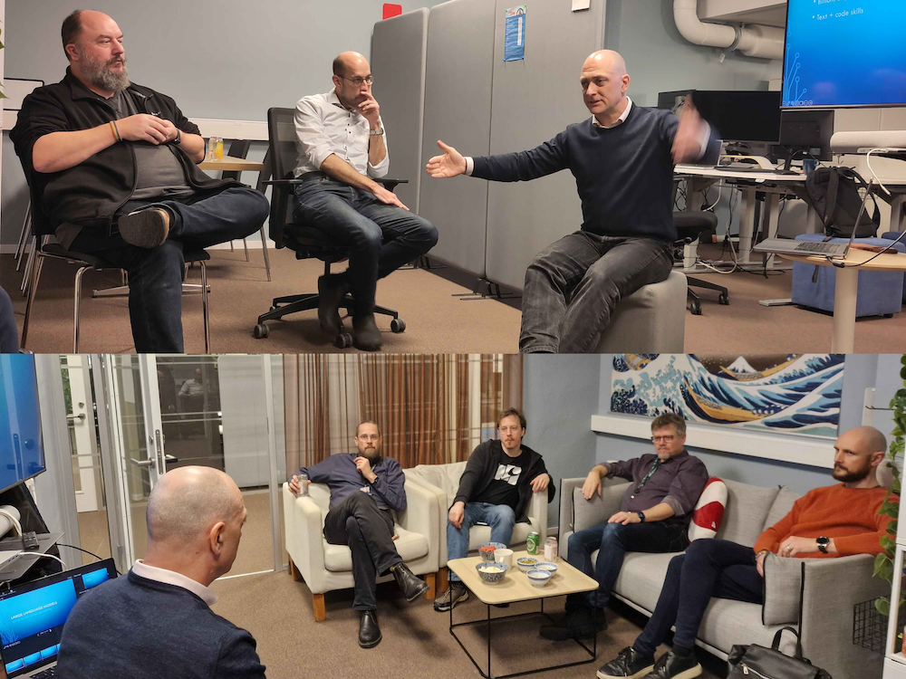Photo of Ulrik hosting the discussions